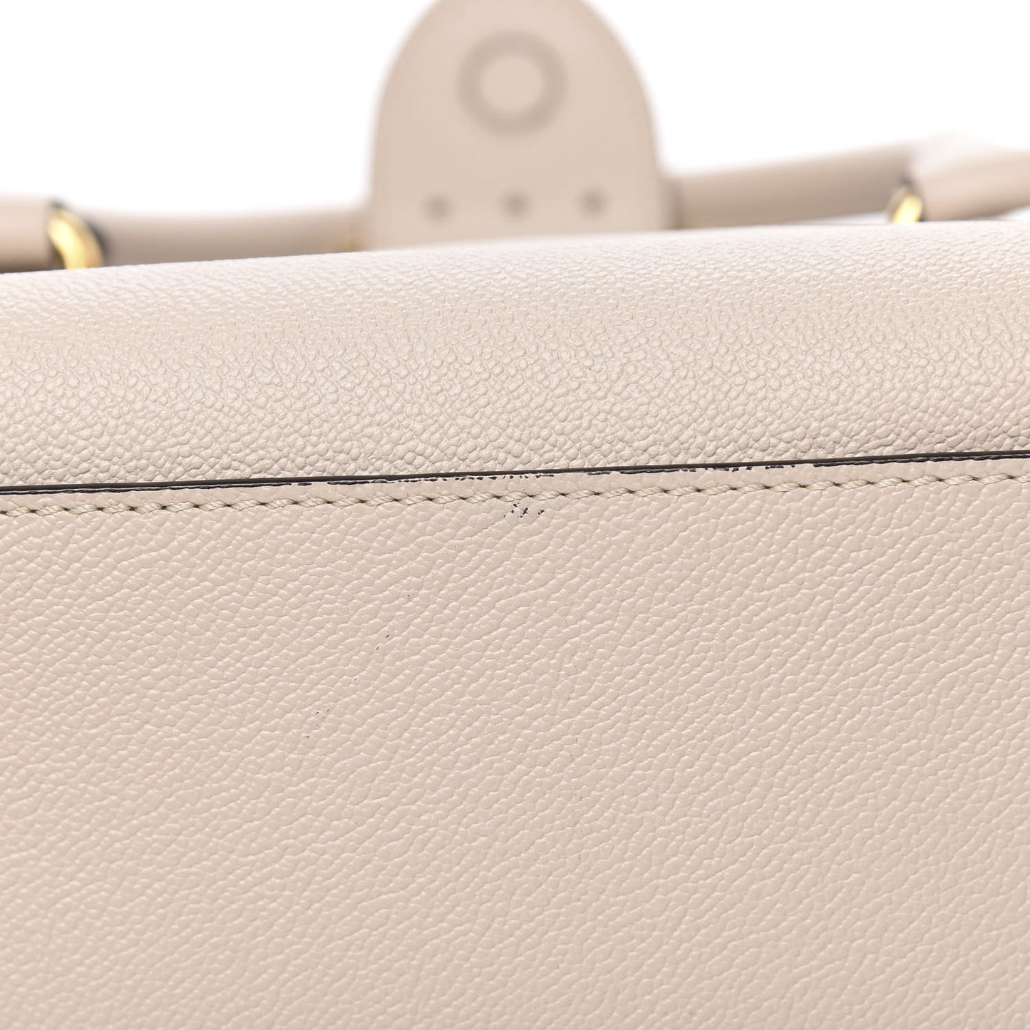 Soft Grain Calfskin Small Buckle Tote Limestone