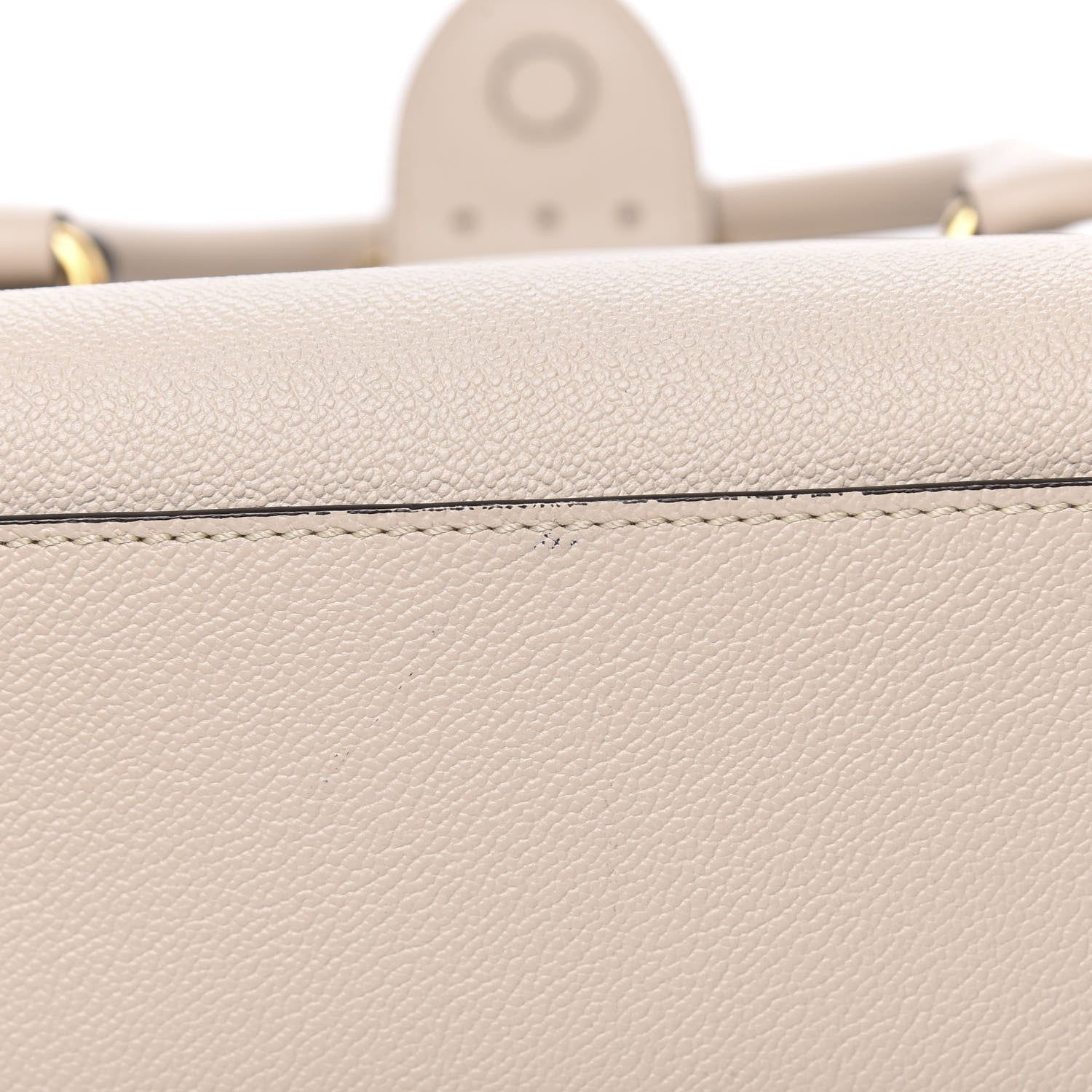 Burberry Soft Grain Calfskin Small Buckle Tote Limestone 9 of 11
