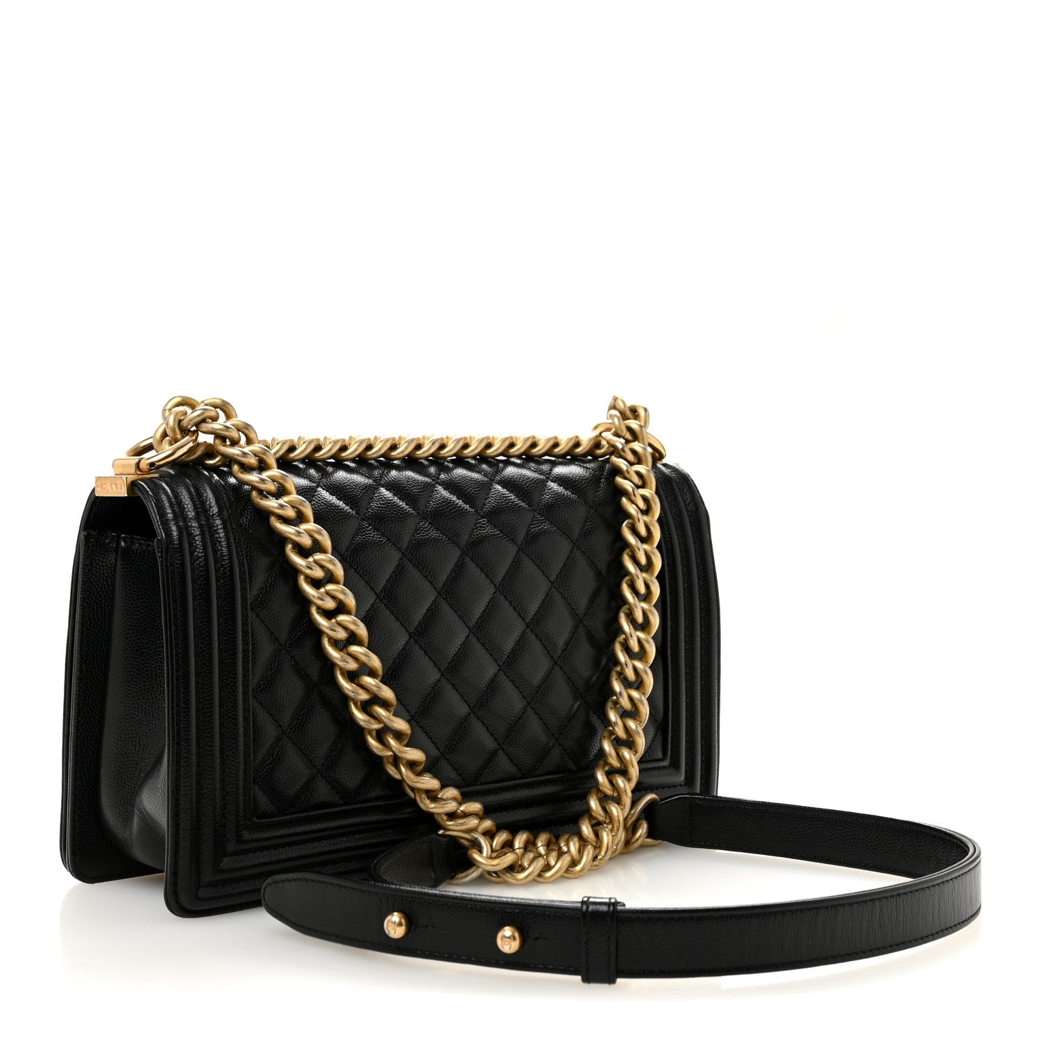 Chanel Caviar Quilted Medium Boy Flap Black 3 of 14