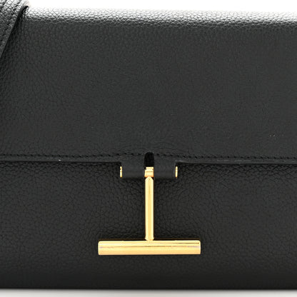 Tom Ford Calfskin T Clasp Tara Wallet On Strap Black 8 of 16