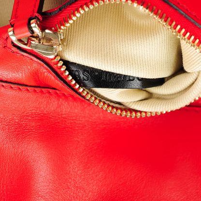 Valentino Garavani Vitello Small Rockstud Tote Deep Orange 6 of 7