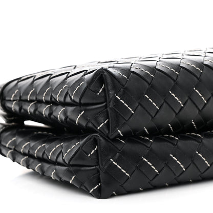 Bottega Veneta Nappa Intrecciato Duo Bag Black Natural 10 of 12