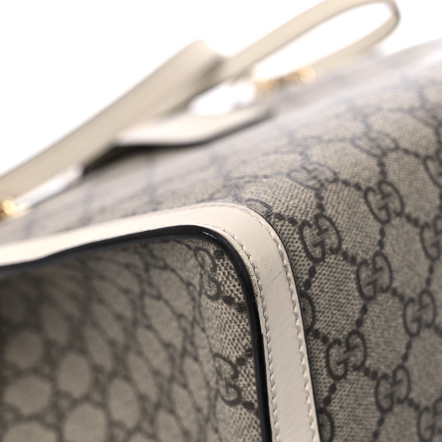 Gucci GG Supreme Monogram Medium Padlock Tote White 8 of 19