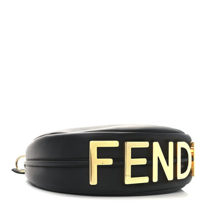 Fendi Vitello Grace Matte Small Fendigraphy Hobo Bag Black 4 of 10