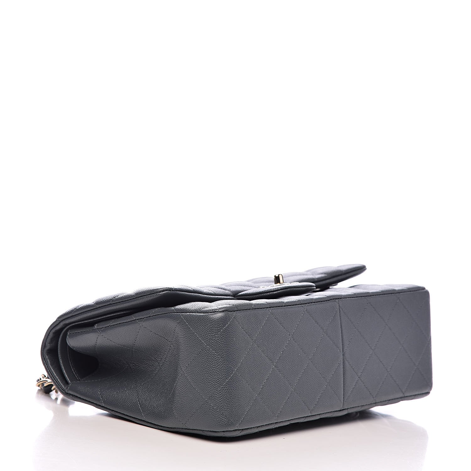 Chanel Caviar Quilted Jumbo Double Flap Grey 4 of 11