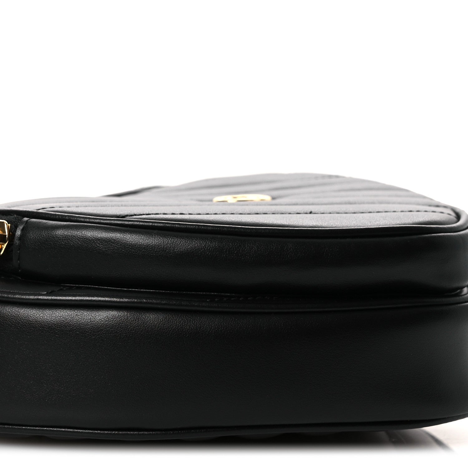 Gucci Calfskin Matelasse Diagonal Mini Interlocking G Heart Shoulder Bag Black 9 of 12