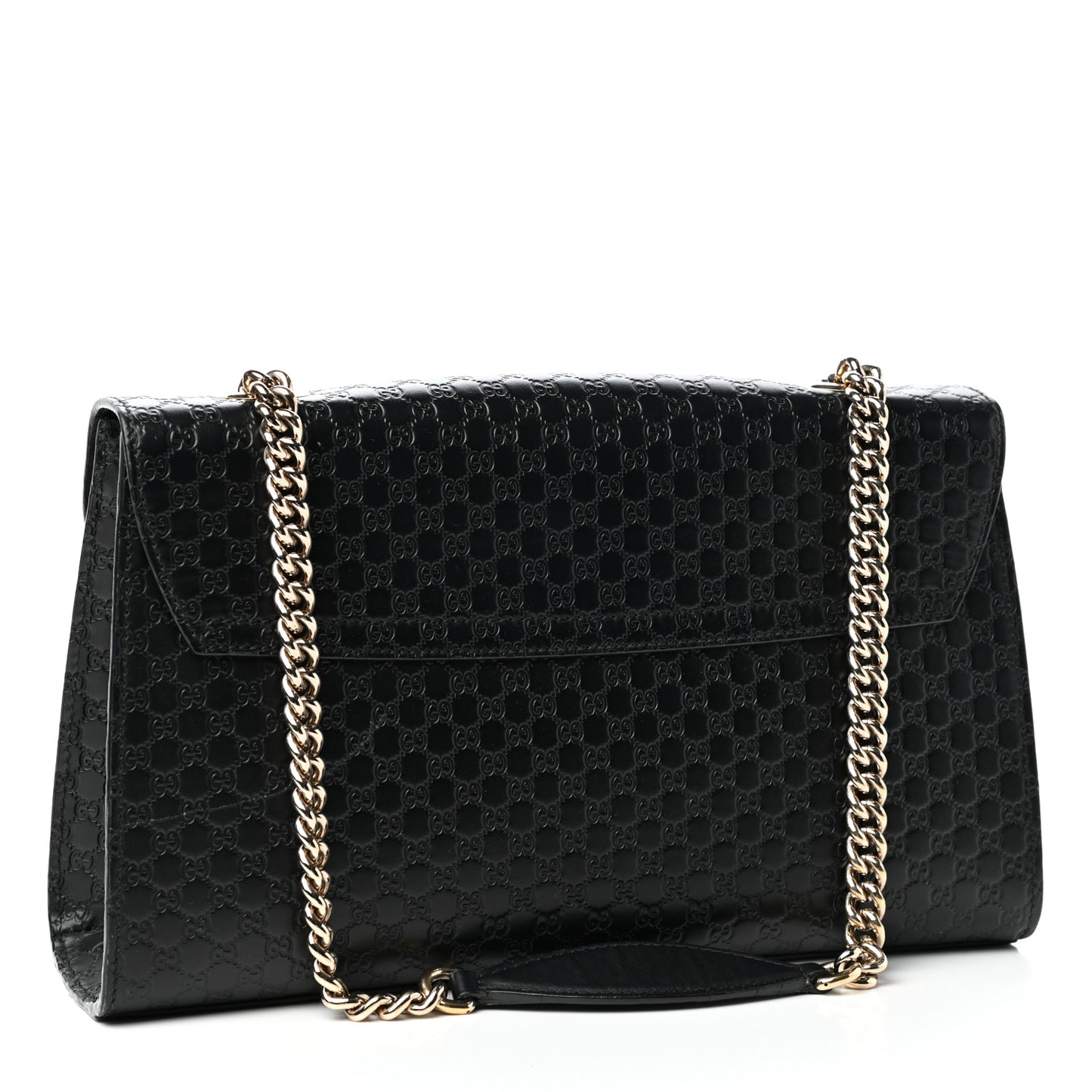 Microguccissima Medium Emily Chain Shoulder Bag Black