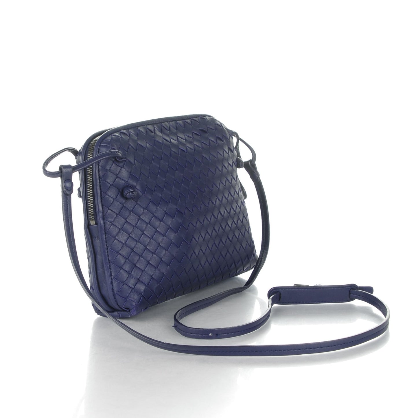 Nappa Intrecciato Pillow Crossbody Messenger Atlantic