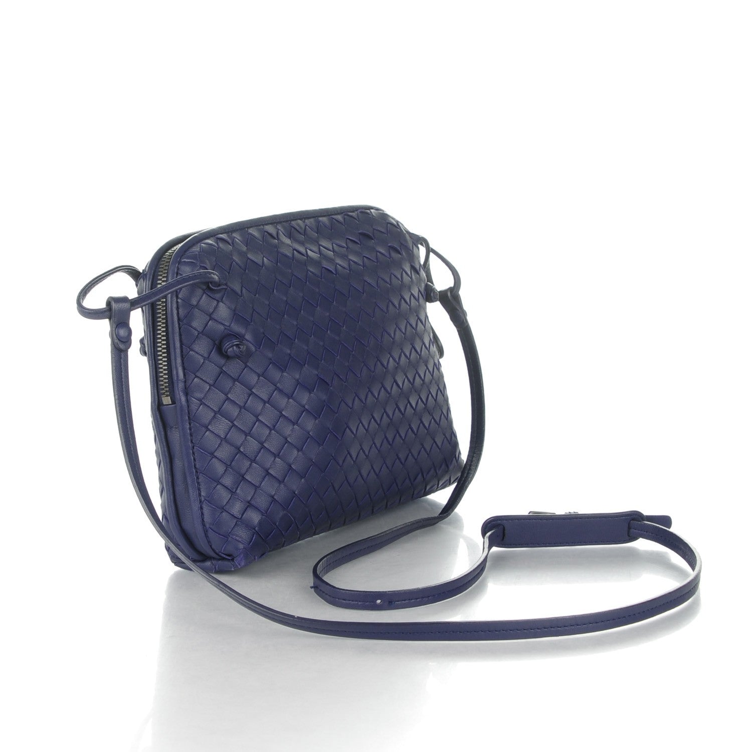 Bottega Veneta Nappa Intrecciato Pillow Crossbody Messenger Atlantic 3 of 10