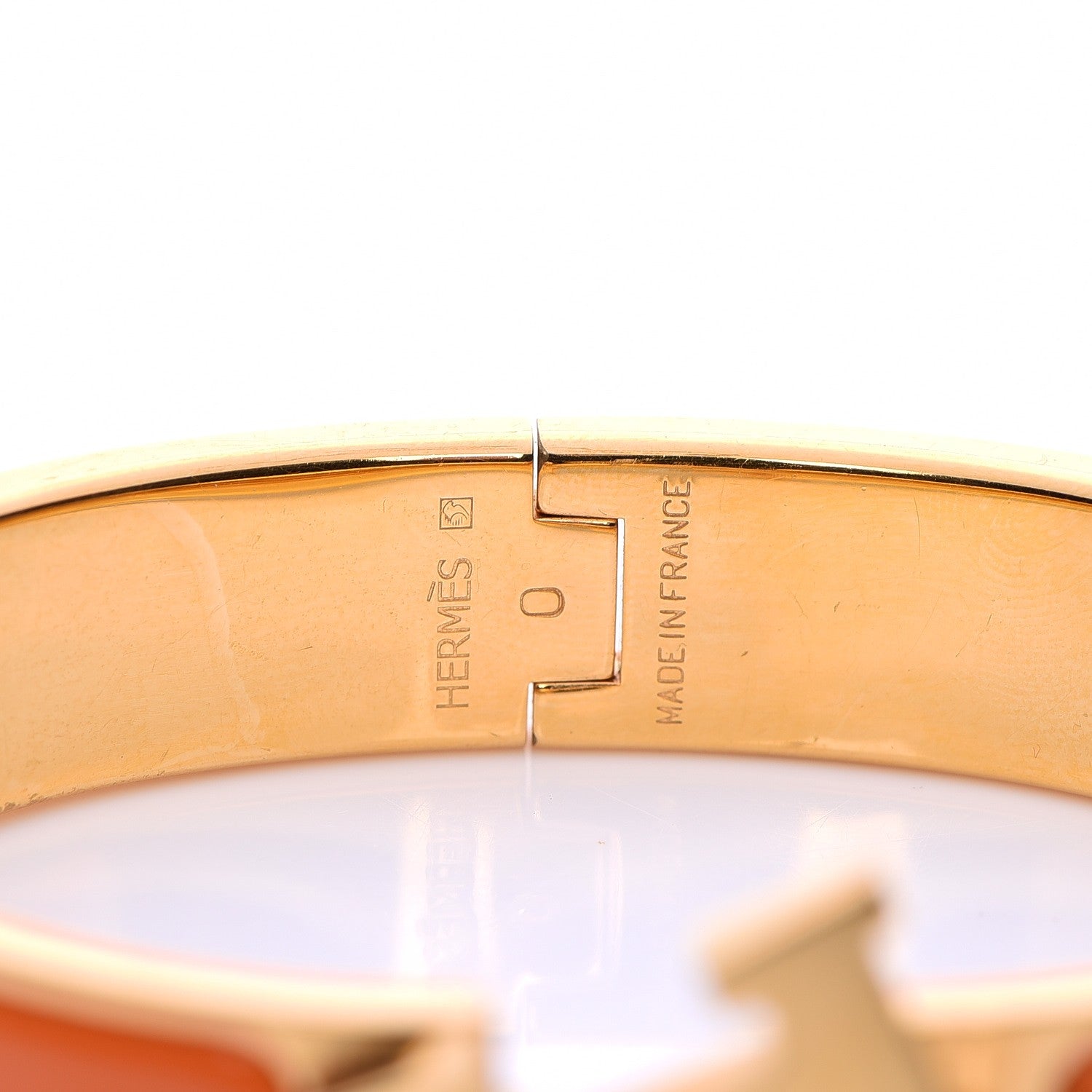 Hermes Enamel Narrow Clic Clac H Bracelet PM Orange 5 of 5