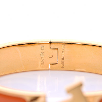 Hermes Enamel Narrow Clic Clac H Bracelet PM Orange 5 of 5