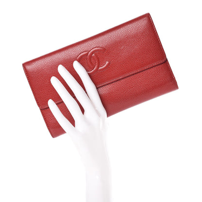 Chanel Caviar Timeless CC Large Flap Wallet Red 2 of 15