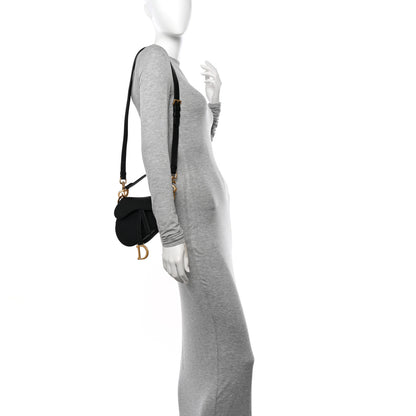 Christian Dior Grained Calfskin Mini Saddle Bag With Strap Black 2 of 10