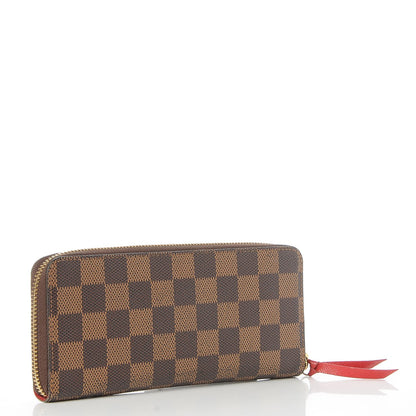 Louis Vuitton Damier Ebene Clemence Wallet Cherry 3 of 7