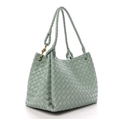 Bottega Veneta Nappa Intrecciato Large Andiamo Parachute Shoulder Bag New Sauge 4 of 12