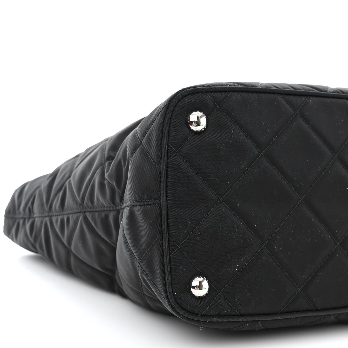 Nylon Tessuto Impuntu Quilted Tote Black