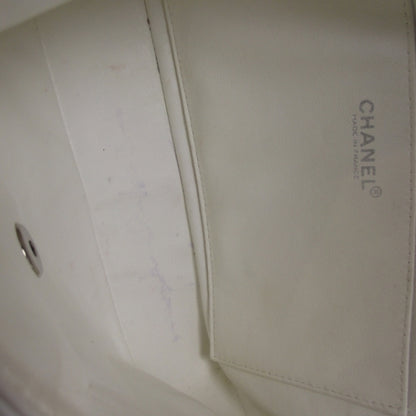 Chanel Lambskin Contrast Stitch Medium Flap White 7 of 12