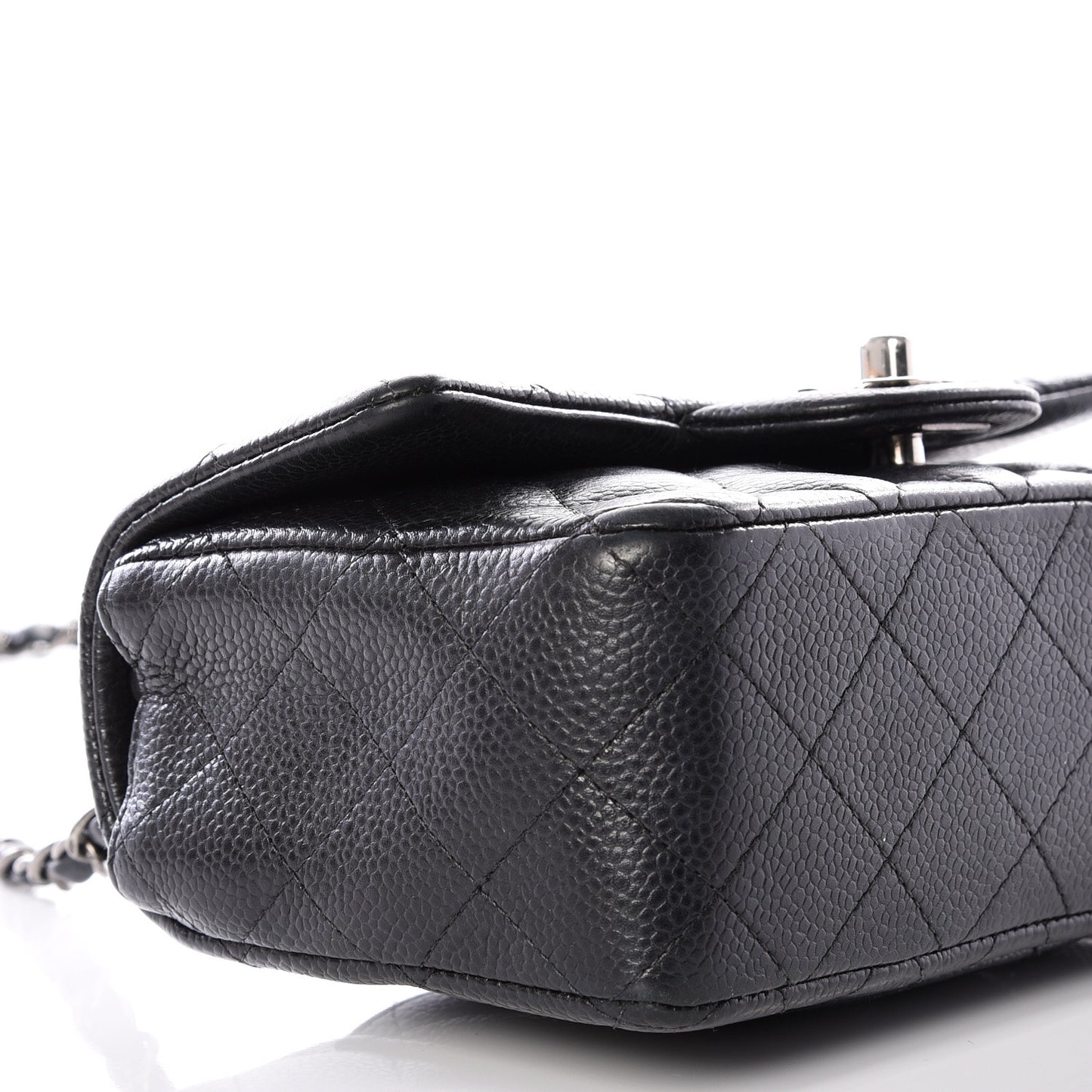 Caviar Quilted Mini Rectangular Flap Black
