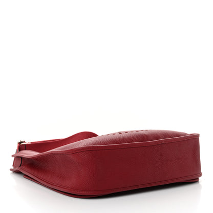Hermes Taurillon Clemence Evelyne III GM Rouge Grenat 4 of 10