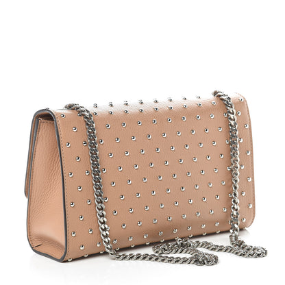 Gucci Calfskin Studded Medium Miss Bamboo Shoulder Bag Camelia 3 of 9