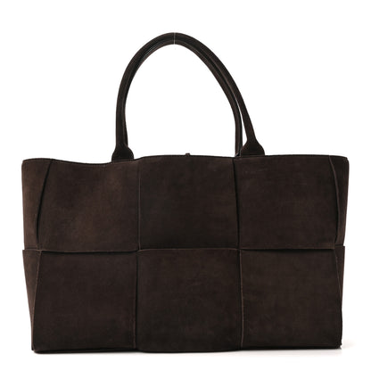 Bottega Veneta Suede Maxi Intrecciato Small Arco Tote Fondente 1 of 10