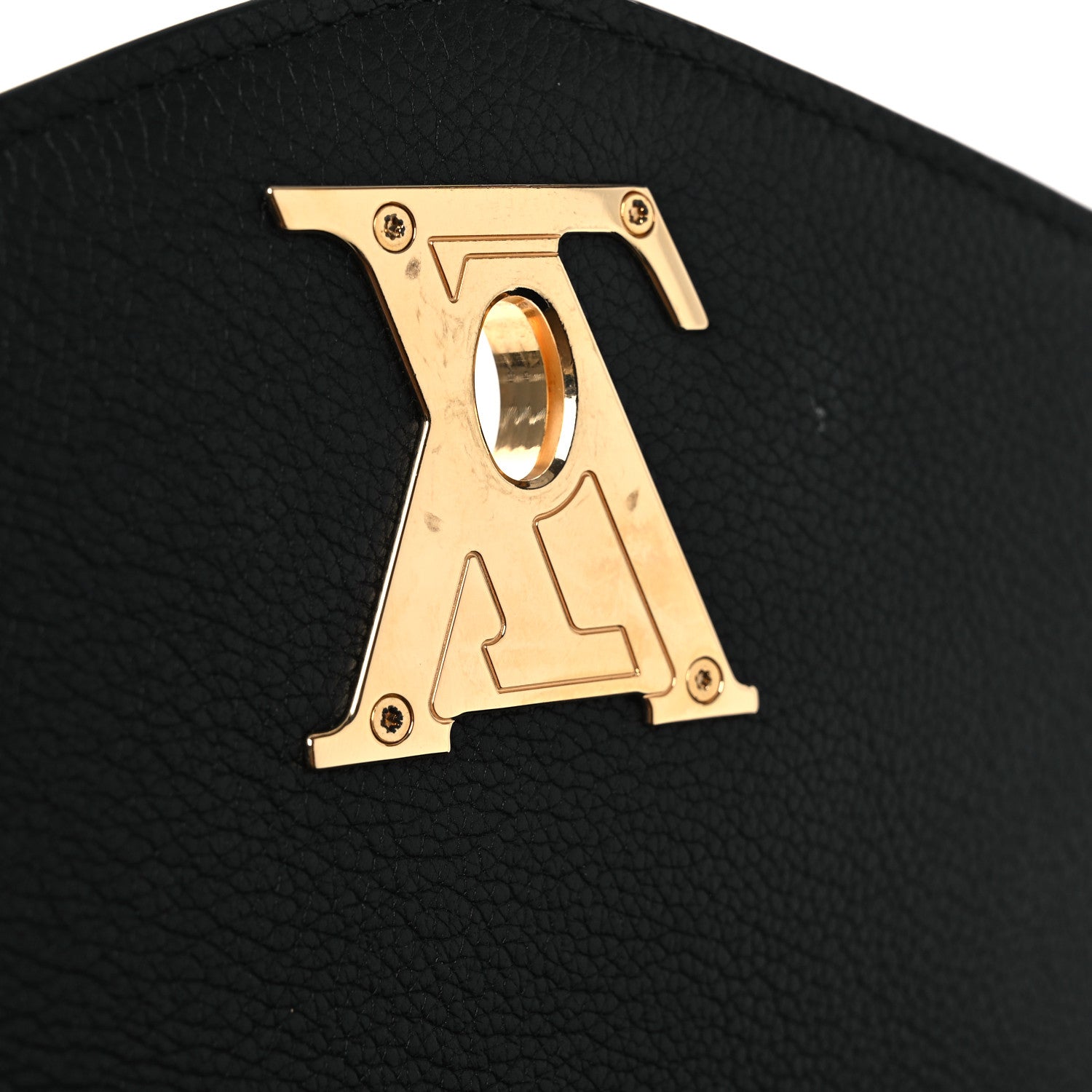 Louis Vuitton Grained Calfskin Lockme Oxford Black 1853869