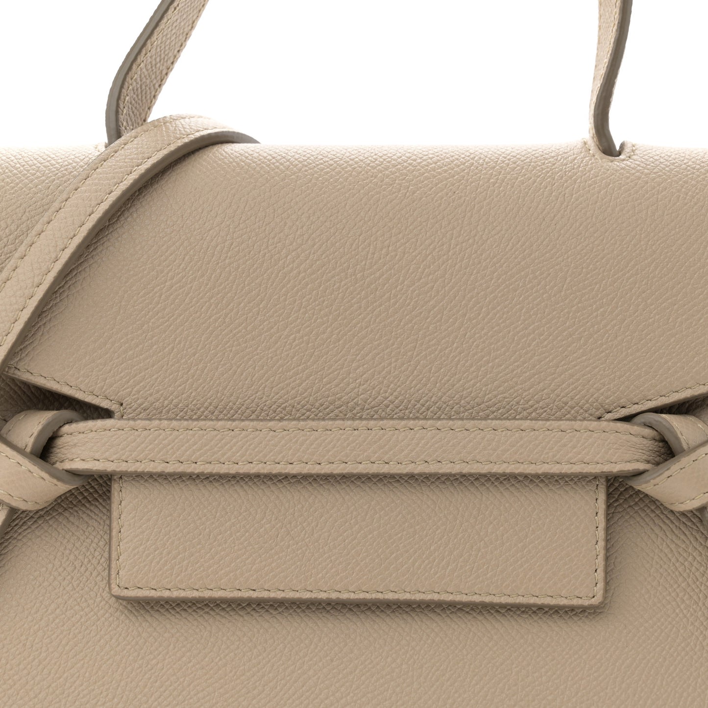Grained Calfskin Nano Belt Bag Light Taupe