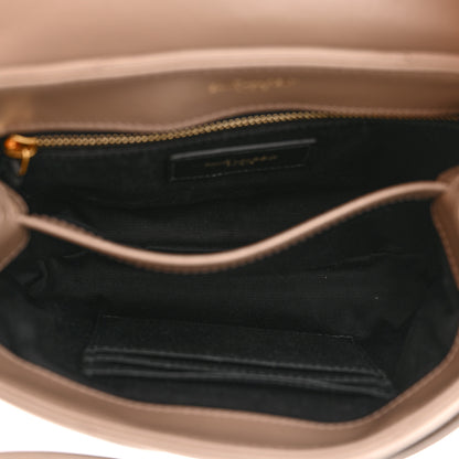 Saint Laurent Calfskin Y Quilted Monogram Toy Loulou Crossbody Bag Dark Beige 5 of 11