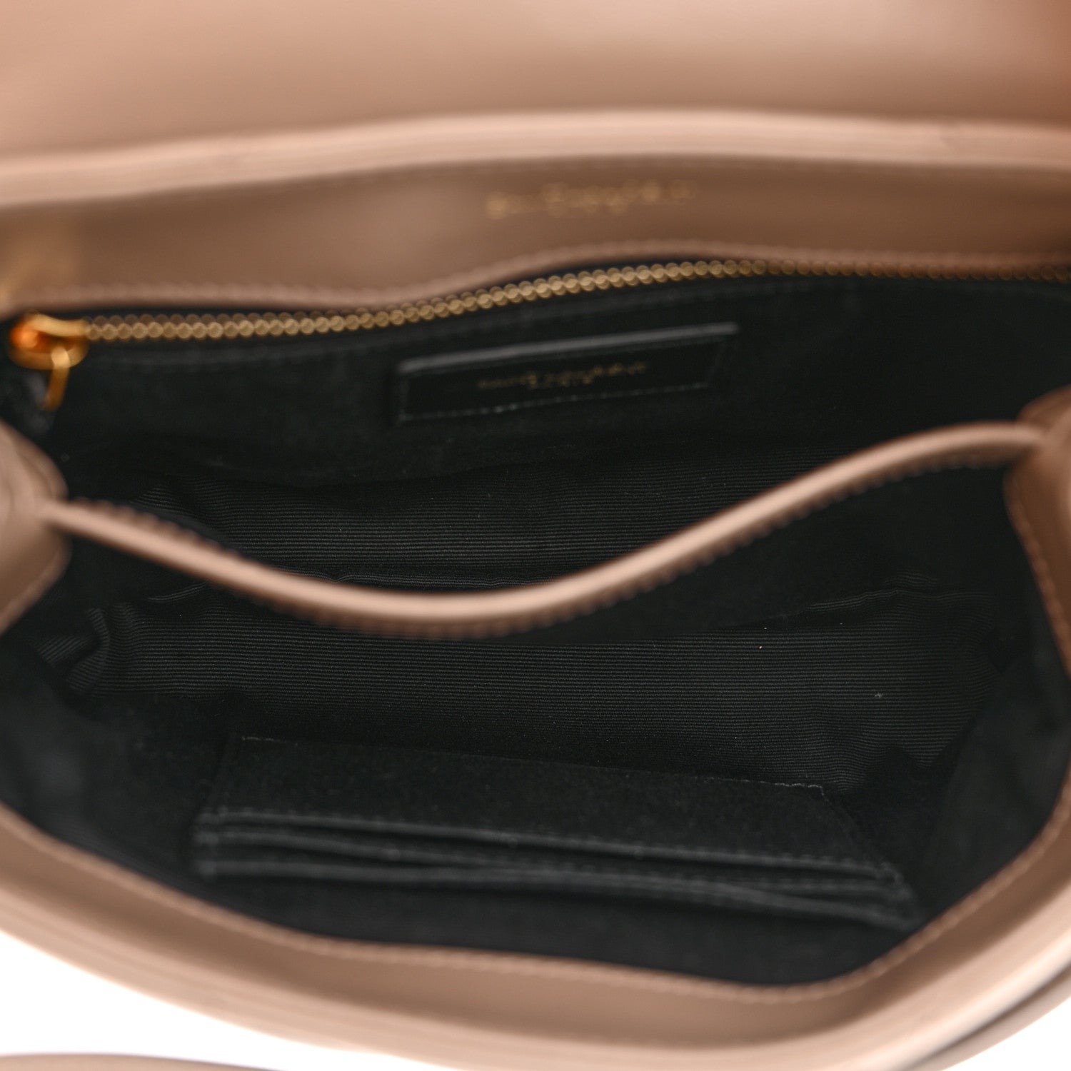 Saint Laurent Calfskin Y Quilted Monogram Toy Loulou Crossbody Bag Dark Beige 5 of 11