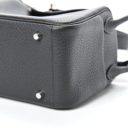 Hermes Taurillon Clemence Mini Lindy 20 Black 10 of 11