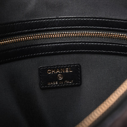 Chanel Iridescent Caviar Large Night by the C Pouch Clutch Black 6 of 7