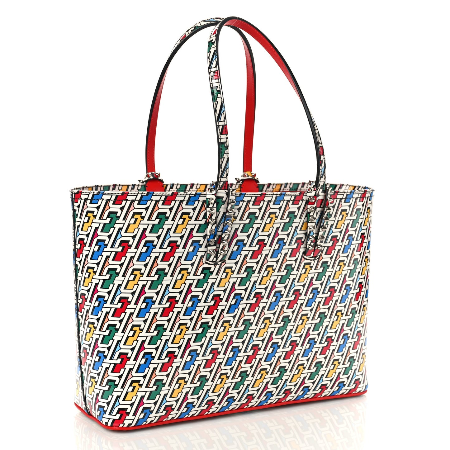 Patent Calfskin Small East West Cabata Tote Multicolor