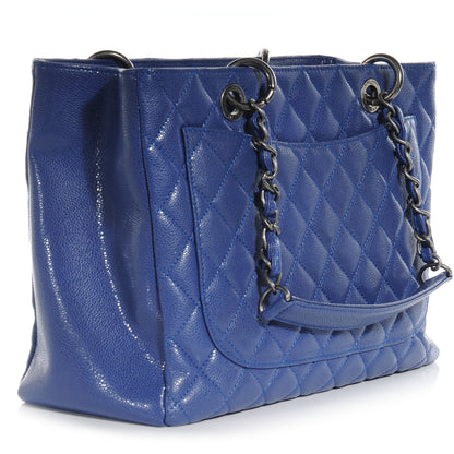 Chanel Caviar Grand Shopping Tote GST Blue 3 of 8