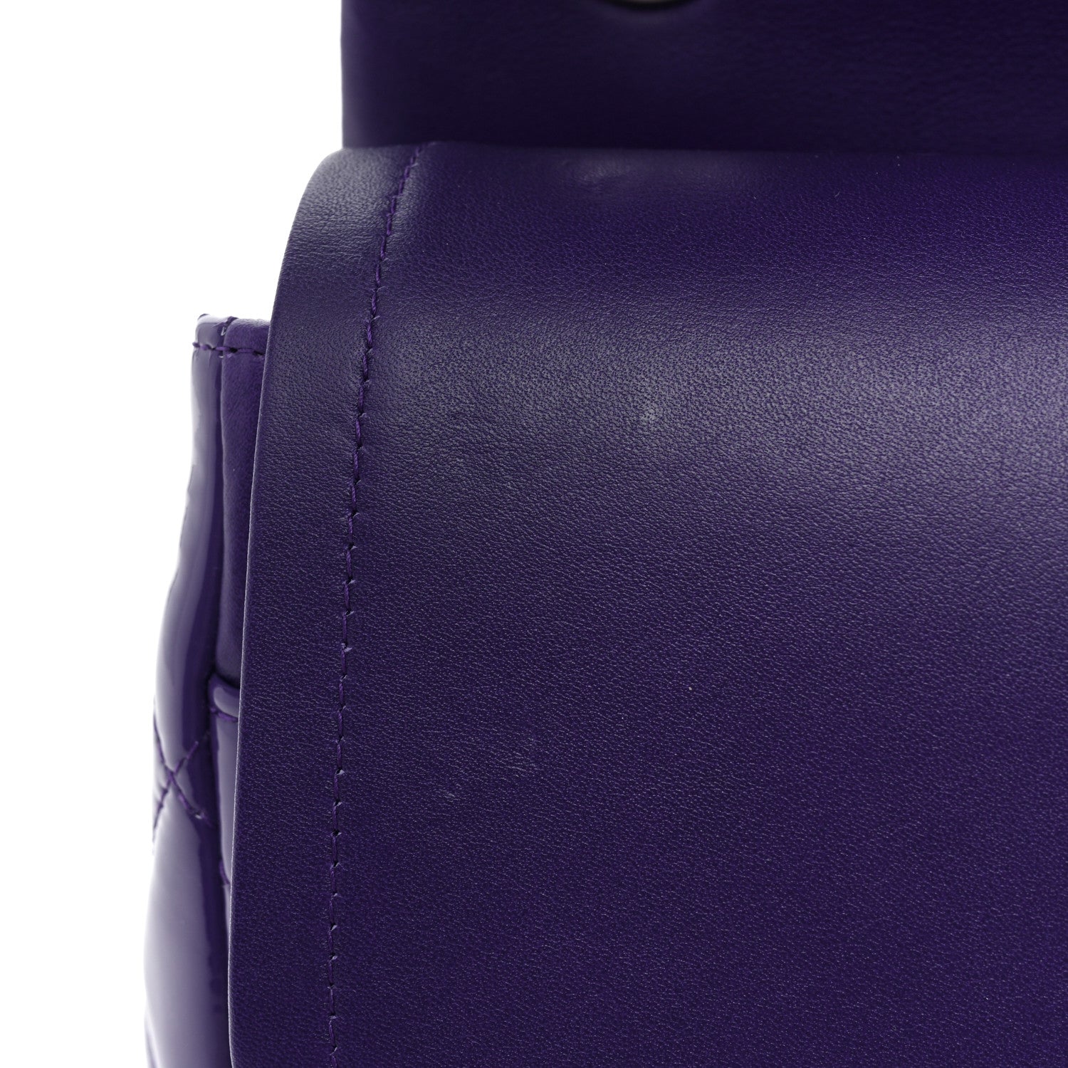 Chanel Patent Calfskin Quilted Jumbo Double Flap Purple 9 of 10