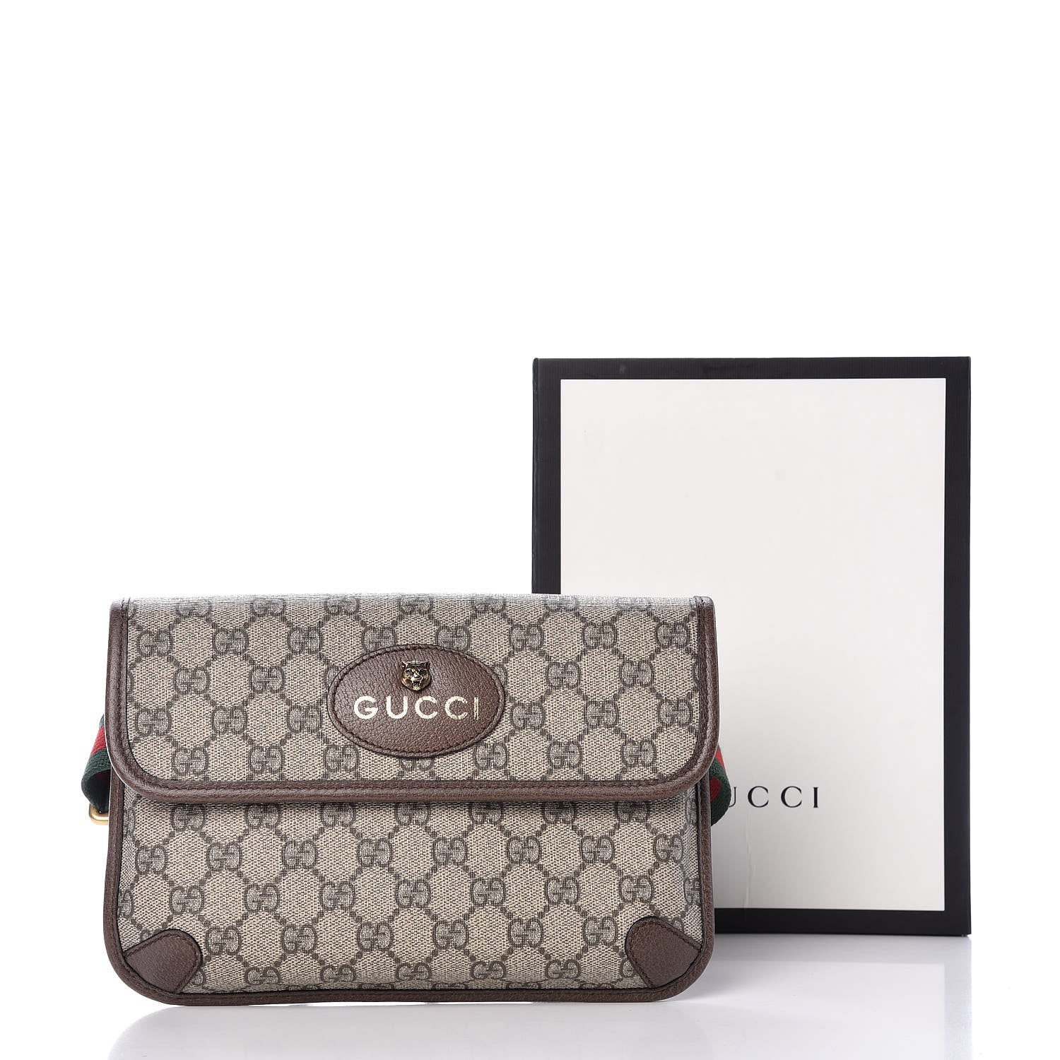 Gucci GG Supreme Monogram Neo Vintage Web Belt Bag Brown 10 of 10