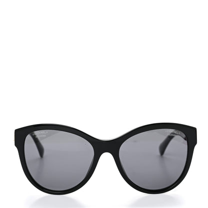 Chanel Acetate Pantos Logo Sunglasses 5458 Black 2 of 8