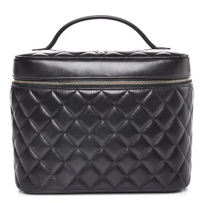 Chanel Lambskin Quilted Small Vanity Pouch Black 1 of 10