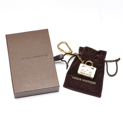 Louis Vuitton Resin Inclusion Speedy Bag Charm Key Chain Beige 3 of 3
