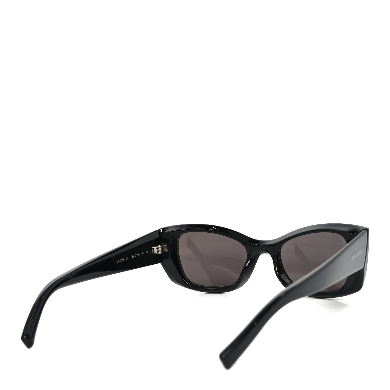 Saint Laurent Acetate Ultra Cat Eye Sunglasses SL 593 Black 4 of 8