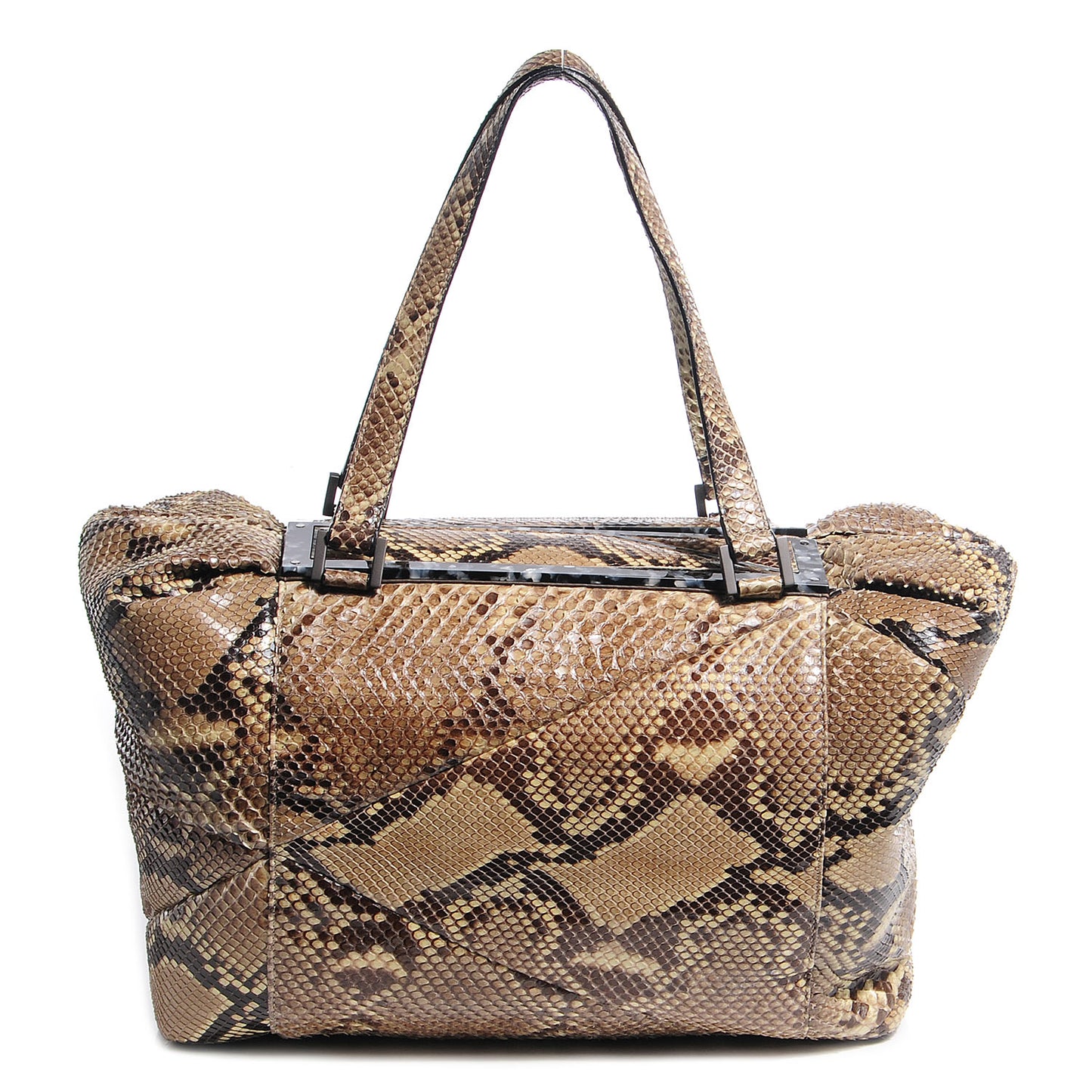 Python To You Satchel Natural Black