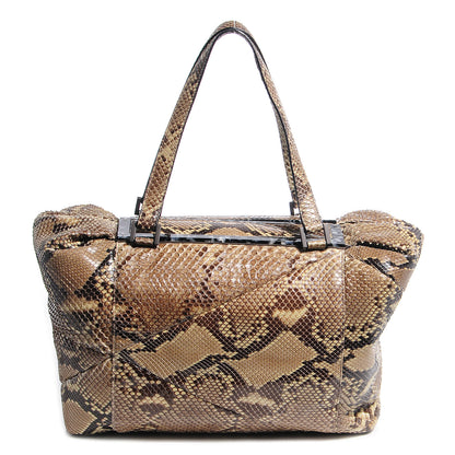 Fendi Python To You Satchel Natural Black 1 of 11