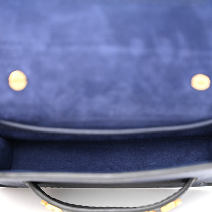 Christian Dior Calfskin Mini J'Adior Chain Flap Bag Navy Blue 5 of 10