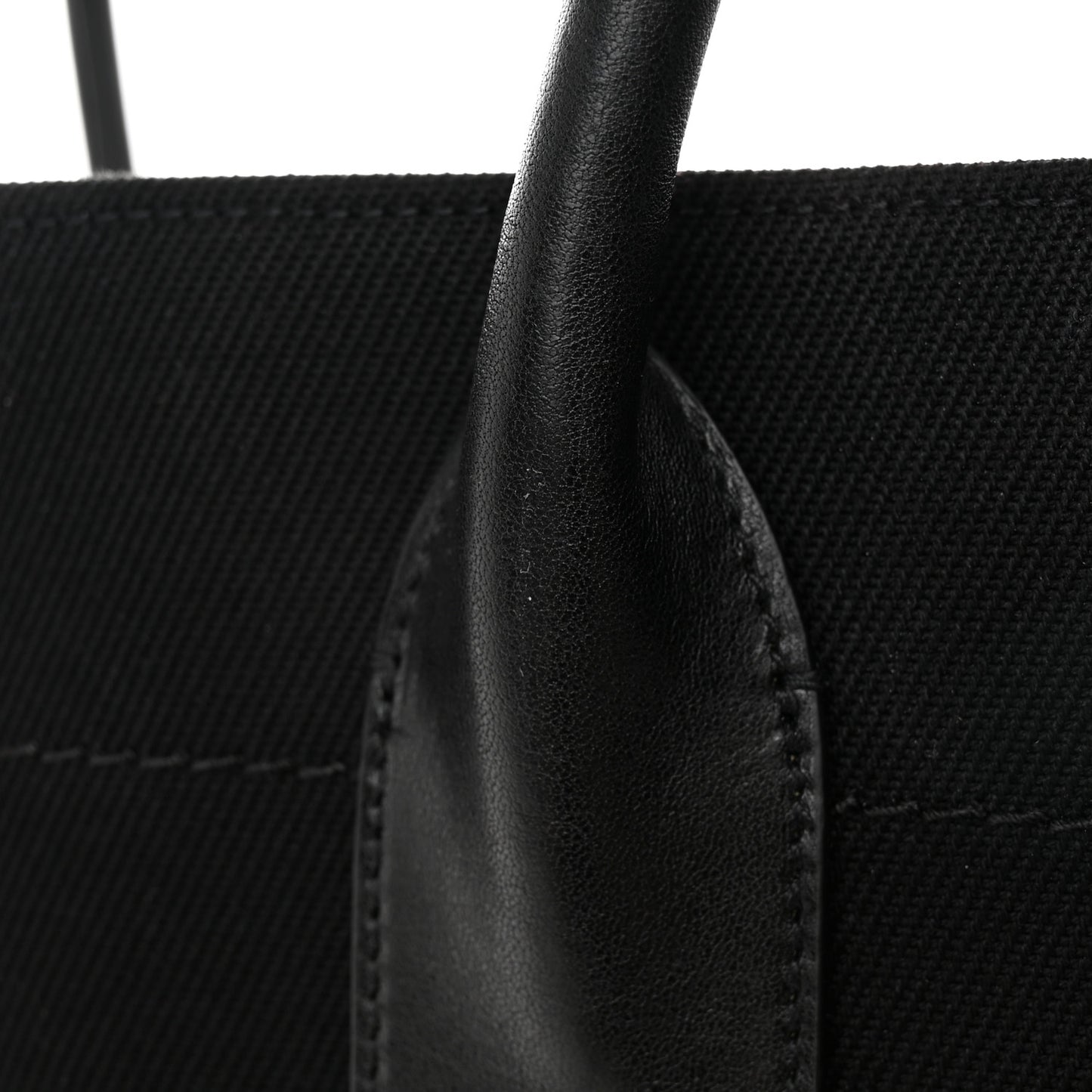 Linen Calfskin Rive Gauche Tote Black