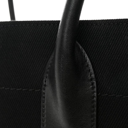 Saint Laurent Linen Calfskin Rive Gauche Tote Black 13 of 15