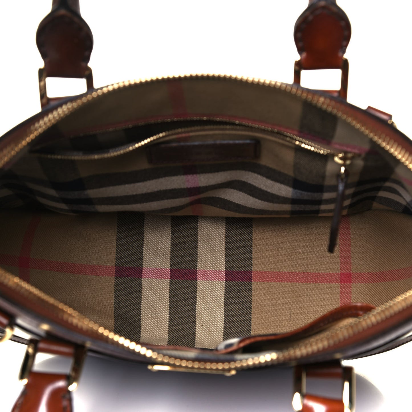 Bridle Calfskin Small Orchard Bowling Bag Dark Tan