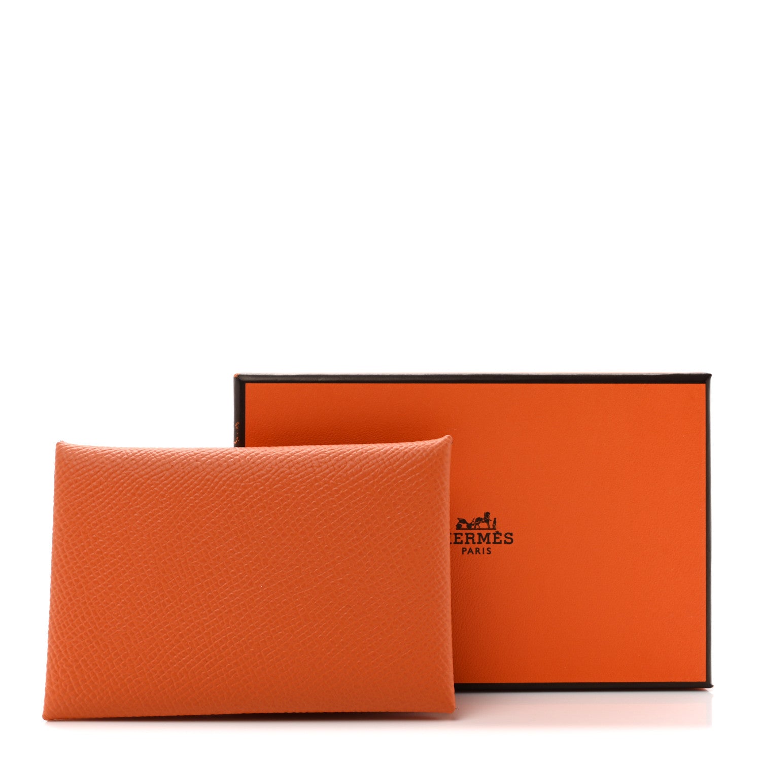 Hermes Epsom Verso Calvi Card Case Orange Lime 9 of 9