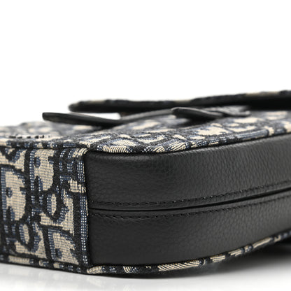 Christian Dior Oblique Saddle Pouch Blue 10 of 10