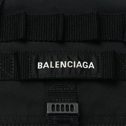 Balenciaga Nylon Logo Embroidered Army Messenger Bag Black 7 of 9