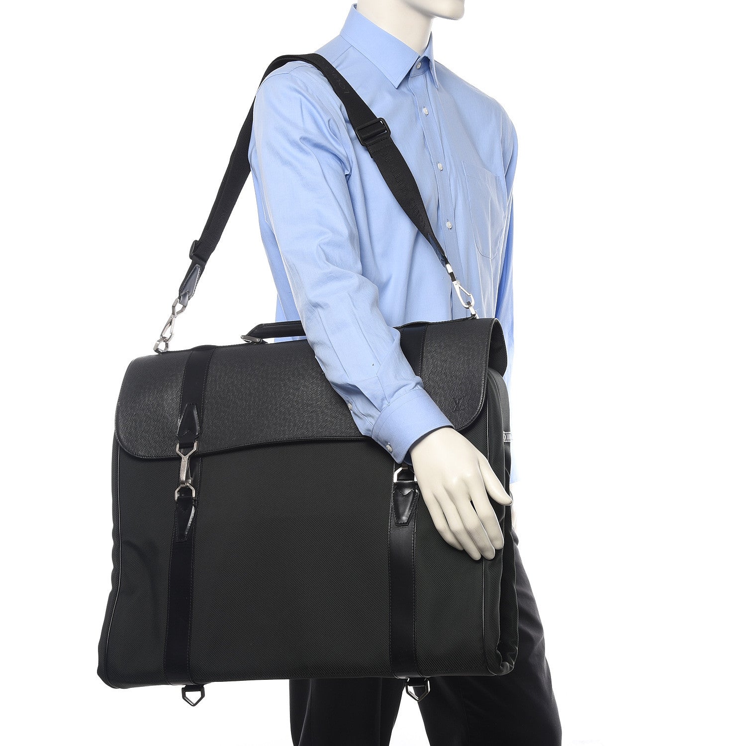 Louis Vuitton Taiga Nylon 2 Hanger Garment Carrier Epicea 2 of 13