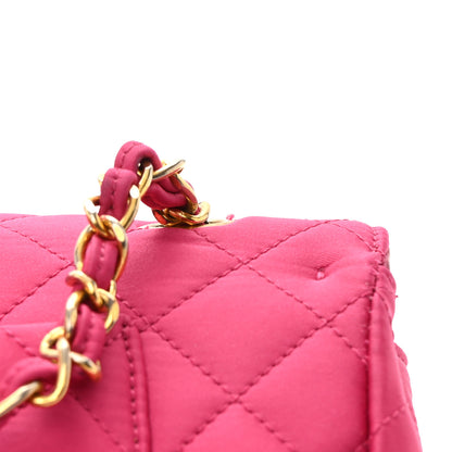 Chanel Satin Quilted Medium Double Flap Fuchsia 21 of 24